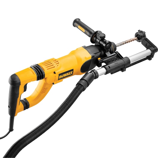 Rotary hammer dust extractor telescope with hose Rotary hammer dust extractor telescope with hose