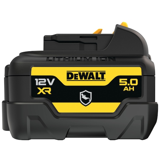 Side view of 12 Volt Oil-Resistant 5.0 AMP hours Battery Side view of 12 Volt Oil-Resistant 5.0 AMP hours Battery