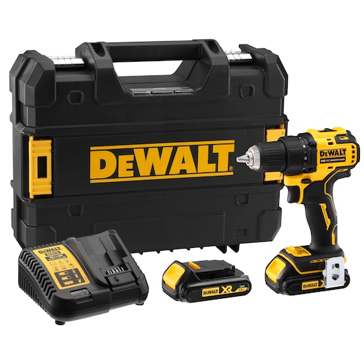 18V XR Brushless Perceuse visseuse compacte 2x1.5Ah en TSTAK 18V XR Brushless Perceuse visseuse compacte 2x1.5Ah en TSTAK