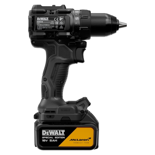 DEWALT 18V 5Ah cordless drill, special edition, for professional construction use, offers portable power.
