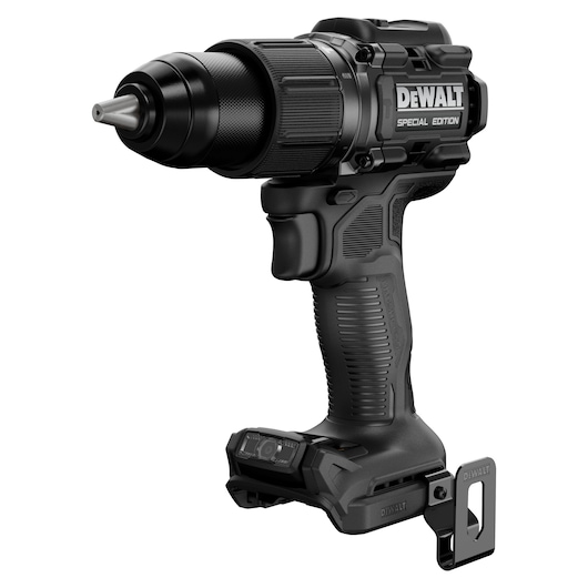Greyscale render of bare unit DEWALT x McLaren F1 Team 18V XR Special Edition Hammer Drill Driver