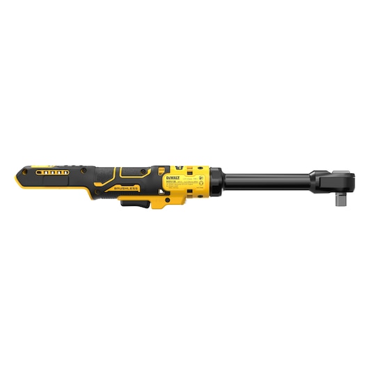 DEWALT 18V XR Brushless _� Extended Ratchet bare unit side view