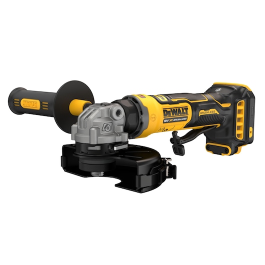 DEWALT 18V XR Compact 125mm Angle Grinder 3/4 front view