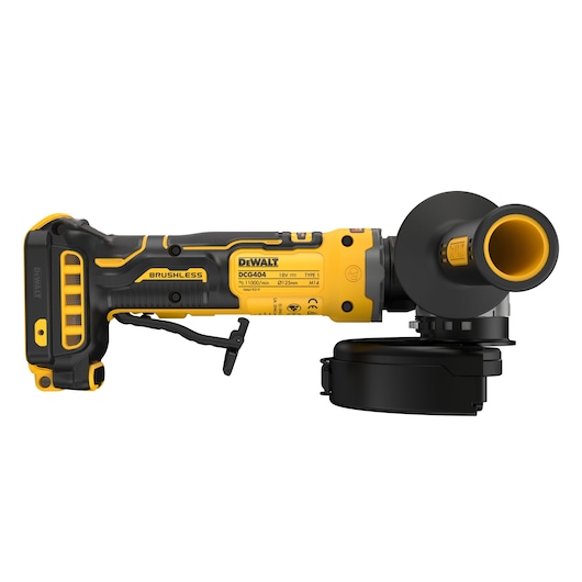 DEWALT 18V XR Compact 125mm Angle Grinder back side view