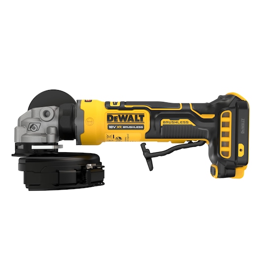 DEWALT 18V XR Compact 125mm Angle Grinder side view