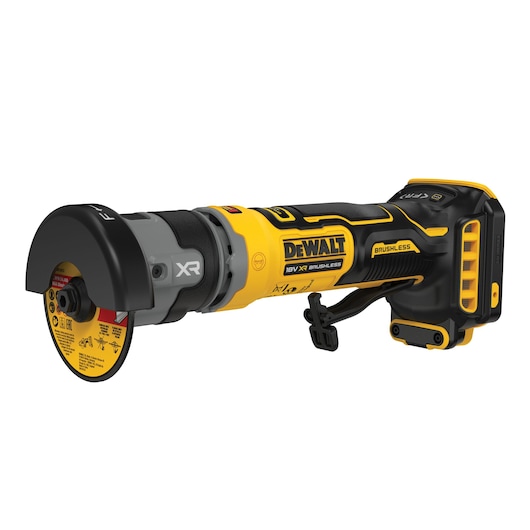 DEWALT 18V XR Compact ​76mm Cut-Off Tool angled front view