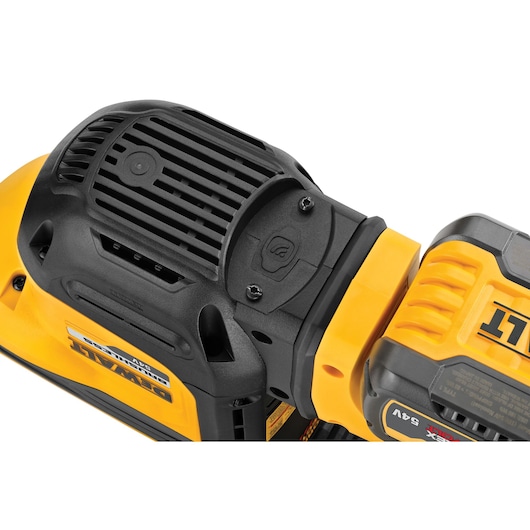 Close up view of brushless, cordless SDS MAX combination rotary hammer Close up view of brushless, cordless SDS MAX combination rotary hammer