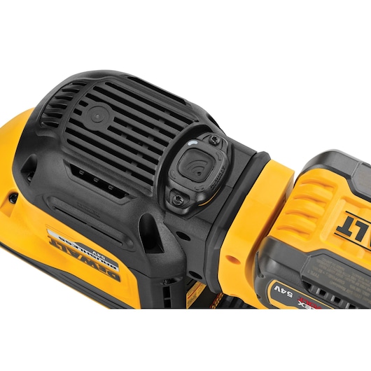 Close up view of brushless, cordless SDS MAX combination rotary hammer Close up view of brushless, cordless SDS MAX combination rotary hammer