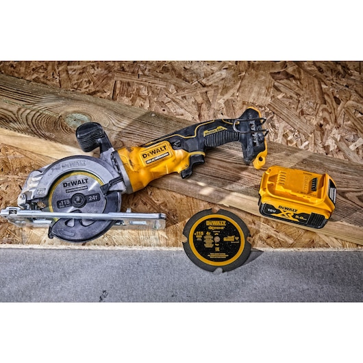 18V XR Brushless 115mm Cirkelzaag in TSTAK koffer - zonder accu en lader