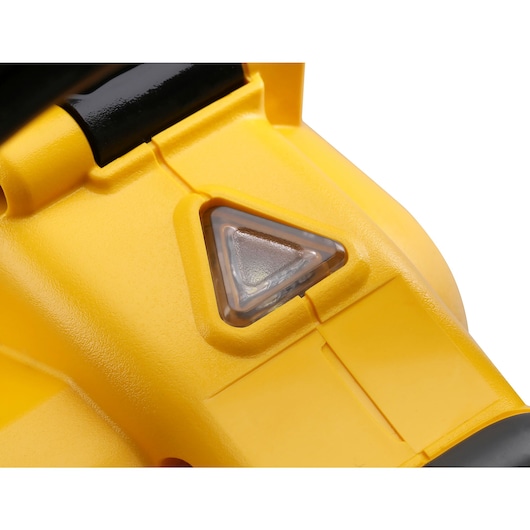 Heavy load indicator light on feature of brushless cordless cut-off saw kit.