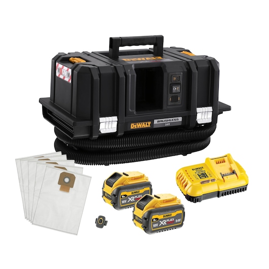 ASPIRATEUR TSTAK XR FLEXVOLT 54V 2AH LI-ION BRUSHLESS EAU ET POUSSIÈRES CLASSE M ASPIRATEUR TSTAK XR FLEXVOLT 54V 2AH LI-ION BRUSHLESS EAU ET POUSSIÈRES CLASSE M
