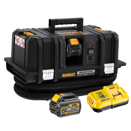 ASPIRATEUR TSTAK XR FLEXVOLT 54V 2AH LI-ION BRUSHLESS EAU ET POUSSIÈRES CLASSE M