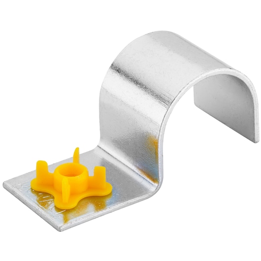 100 x 20mm Metal Conduit Clip (with flower) 100 x 20mm Metal Conduit Clip (with flower)