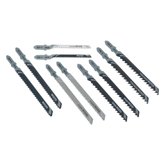 Cassette, 10-delig, decoupeerzaagbladen voor hout Cassette, 10-delig, decoupeerzaagbladen voor hout