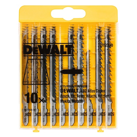 Cassette, 10-delig, decoupeerzaagbladen voor hout Cassette, 10-delig, decoupeerzaagbladen voor hout