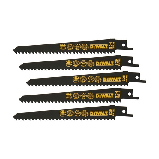 Lames récipro HCS 152mm bois et plastiques, rapide avec finition fine Lames récipro HCS 152mm bois et plastiques, rapide avec finition fine