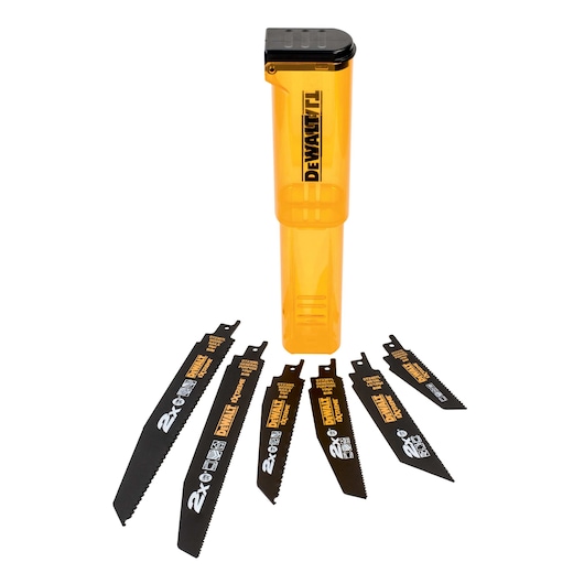 Lame scie sabre set 6-pièces 2X BiM (1x DT2300L-QZ, 1x DT2307L-QZ, 1x DT2315L-QZ, 1x DT2301L-QZ, 1x DT2308L-QZ, 1x DT2407L-QZ) Lame scie sabre set 6-pièces 2X BiM (1x DT2300L-QZ, 1x DT2307L-QZ, 1x DT2315L-QZ, 1x DT2301L-QZ, 1x DT2308L-QZ, 1x DT2407L-QZ)