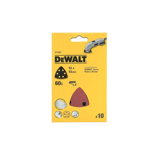 Feuilles abrasives pour ponceuse Delta (6 trous) Feuilles abrasives pour ponceuse Delta (6 trous)