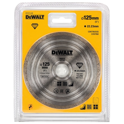 Diamantblad, met gesloten rand, Ø125mm Diamantblad, met gesloten rand, Ø125mm