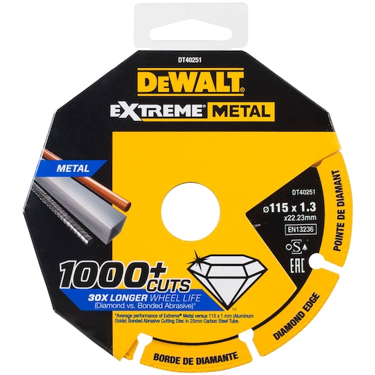 EXTREME METAL doorslijpschijf metaal 115x22.23x1.3mm