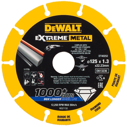 EXTREME METAL disque à tronçonner métal 125x22.23x1.3mm