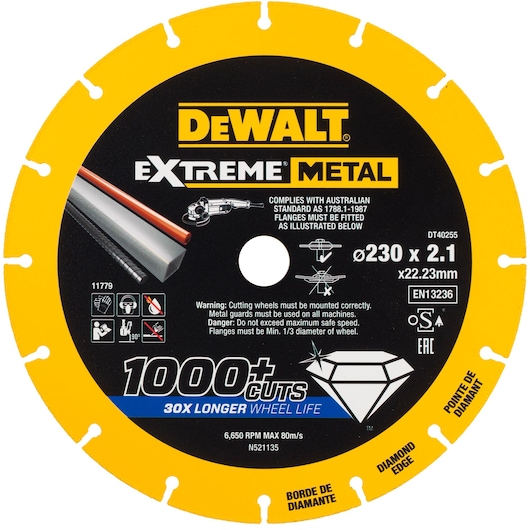 EXTREME METAL disque à tronçonner métal 230x22.23x2.1mm