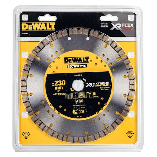 Disque diamant Extreme Runtime segmenté Ø230mm/22.2mm (DCS690)