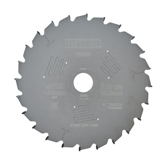 CZB 216x30x24t, wisseltand, negatief 5°, kerf 2,6mm