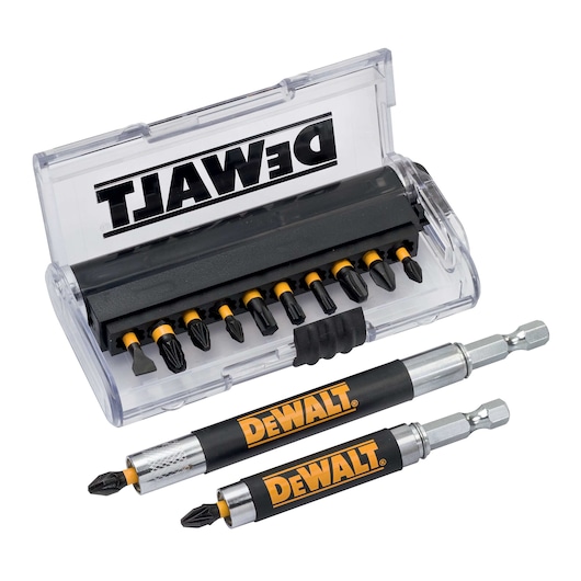 Set d'embouts 14-pièces IMPACT Torsion avec fourreau de guidage Set d'embouts 14-pièces IMPACT Torsion avec fourreau de guidage