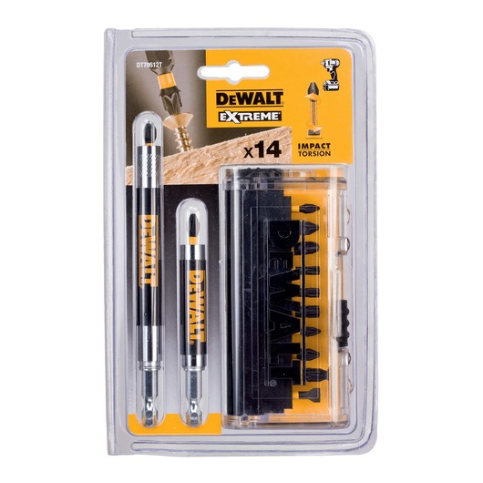 Set d'embouts 14-pièces IMPACT Torsion avec fourreau de guidage Set d'embouts 14-pièces IMPACT Torsion avec fourreau de guidage
