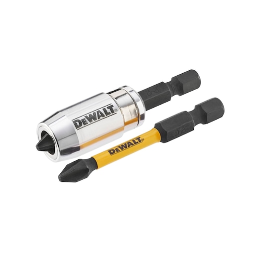 x2 PH2 57mm Flextorq bits with magnetic screw lock 3/4 view x2 PH2 57mm Flextorq bits with magnetic screw lock 3/4 view