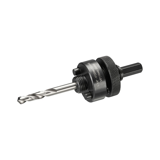 Adapter voor gatenzagen Ø32mm-210mm met 10mm centreerboor