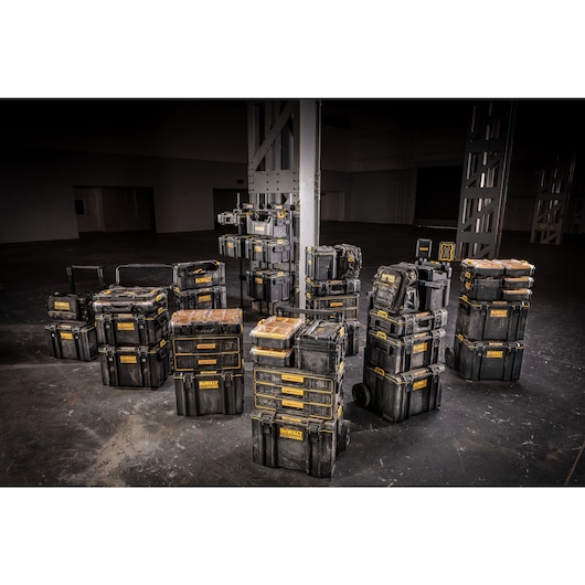 DEWALT TOUGHSYSTEM and TSTAK storage range - ultimate connectivity solutions featuring DWST83346-1, DWST82968-1, DWST1-70706, DWST83347-1, DWST83345-1, DWST-71228, DWST83343-1, DWST82990-1, 
	DWST82991-1, DWST1-71196, DWST1-70705, DWST83344-1, DWST1-71229, DWST83294-1, DWST83342-1, DWST83295-1, DWST83529-1, DWST83293-1, DWST83394-1, DWST1-75654, DWST83392-1, DWST83522-1, DWST83524-1, DWST83408-1, DWST83407-1, DWST82732-1
 	DWST08017-1, DWST83470, DWST08330-1, DWST08035-1, DWST17871-1, DWST08061-1.