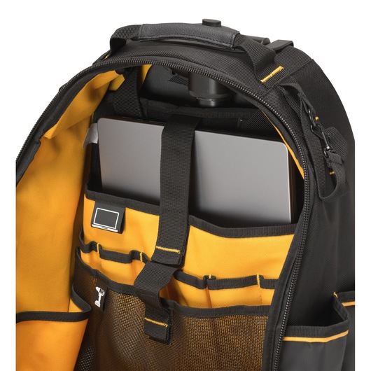 Inside pocket of the Dewalt Pro Backpack on Wheels Inside pocket of the Dewalt Pro Backpack on Wheels